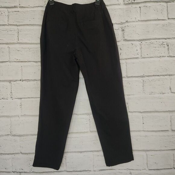 ASOS Design Women's Solid Black Straight-Leg Stretchy Trousers Size 4P Career - Picture 2 of 14